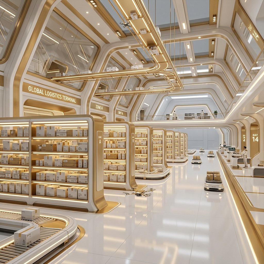 Futuristic Logistics Hub